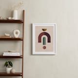"Geometric 2" - Art Print in Emerald Green by Kelly Schmidt - In a Room