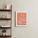 "Tall Flower" - Art Print in peach sorbet by Brandie Stonge - In a Room