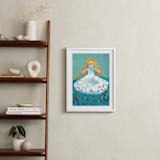 "Alice" - Art Print in Blue by Lori Wemple - In a Room