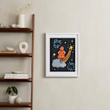 "Little Hero" - Art Print in Navy Blue by Candace Wiant - In a Room