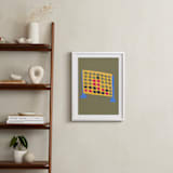 "Connect Four" - Art Print in Game Night Green by Elliot Stokes - In a Room