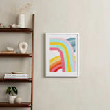 "Happy Rainbows" - Art Print in Pastel Rainbow by Celeste Duffy - In a Room
