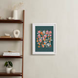 "Picking Wildflowers" - Art Print in Garden Green by Britt Mills - In a Room
