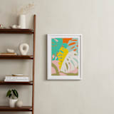 "Tropical Vibes" - Art Print in Olive Green by Dominique Vari - In a Room