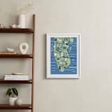 "I love New York" - Art Print in Ocean Blue by Jordan Sondler - In a Room