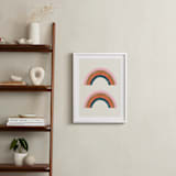 "Double Vintage Rainbow" - Art Print in Delicate Pink by Emanuela Carratoni - In a Room