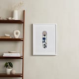 "SK8 Deck - Wave" - Art Print in Blues and Grays by Celeste Duffy - In a Room