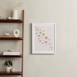 "wave of love" - Art Print in Charming Pink by Kasia Labocki - In a Room