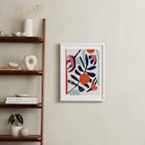 "Garden Remixed and Reimagined" - Art Print in Midnight Blue by Deborah Velasquez - In a Room