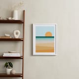 "Sea Side II" - Art Print in Sea Blue by David Michuki - In a Room