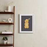 "Honey Bear" - Art Print in Kitchen Counter Black by Elliot Stokes - In a Room