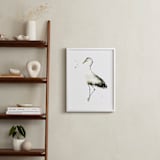 "Cranes on the go" - Art Print in Grey by Lulaloo - In a Room