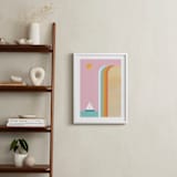 "Smooth Sailin" - Art Print in Pastel Rainbow by sue prue - In a Room