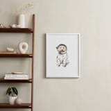 "Laika the Space Pup" - Art Print in Outer Space by Lauren Rogoff - In a Room