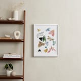"Moths" - Art Print in Moss Green by Emilie Simpson - In a Room
