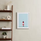 "Sea Side I" - Art Print in Sea Blue by David Michuki - In a Room