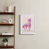 "Unicorns are real" - Art Print in Cotton Candy by Maja Cunningham - In a Room