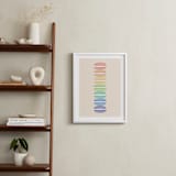 "Rainbow Macarons" - Art Print in Rainbow by Orasie - In a Room