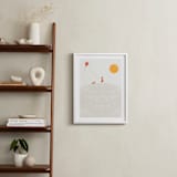 "Over the Hill" - Art Print in Happy Orange by David Michuki - In a Room