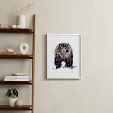"Nature Bear" - Art Print in Brown by Kelsey McNatt - In a Room