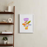 "The Happiest Flower " - Art Print in Cotton Lilac by Dominique Vari - In a Room