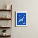 "Space Pup" - Art Print in Celestial by Kristin Mastoras - In a Room
