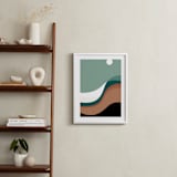 "The Moon Sings to the Desert" - Art Print in Desert Teal by Karen Kaul - In a Room