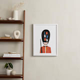 "Royal Guard" - Art Print in Royal Red by Nazia Hyder - In a Room