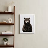"Baby Animal Bear" - Art Print in Woodland Brown by Cass Loh - In a Room