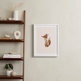 "Baby Fox" - Art Print in Beige by Vivian Yiwing - In a Room