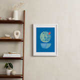 "Blue Garnish" - Art Print in Bold Blues by sue prue - In a Room