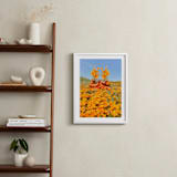 "Poppy Sisters" - Art Print in Poppy by Theresa Bear - In a Room