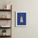 "The Space Shuttle" - Art Print in Blueprint by Meggy Masters - In a Room