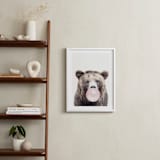 "Bubblegum: Bear" - Art Print in bubblegum pink by Maja Cunningham - In a Room