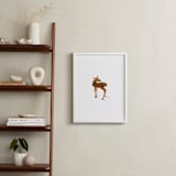 "A Deer Friend" - Art Print in White Tail by Andrew McClintock - In a Room