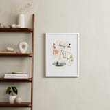 "Together" - Art Print in Playground Blue by JeAnna Casper - In a Room