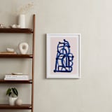 "Cloud Knots" - Art Print in Navy by Carol Barber - In a Room