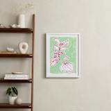 "Lush Botanical Gallery IV" - Art Print in Mint Ice Cream by Lise Gulassa - In a Room