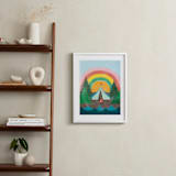 "Camp Rainbow" - Art Print in sky by Shirley Lin Schneider - In a Room