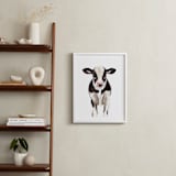 "Baby Animal Ox" - Art Print in Dark Chocolate by Cass Loh - In a Room