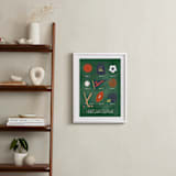 "SPORTS PRIMER" - Art Print in Chalkboard Green by Susan Brown - In a Room