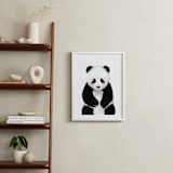 "Baby Panda" - Art Print in midnight by Cass Loh - In a Room