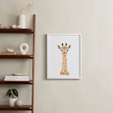 "Baby Giraffe 2" - Art Print in nacho cheese by Cass Loh - In a Room