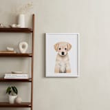 "Baby Labrador" - Art Print in yellow by Cass Loh - In a Room