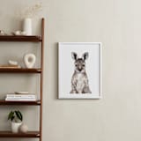 "Baby Kangaroo" - Art Print in hazelnut by Cass Loh - In a Room