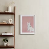 "Who's There?" - Art Print in White by Mary Ketch - In a Room