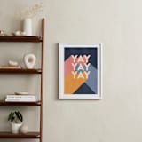 "Overjoyed" - Art Print in Navy by Sophie Owens - In a Room