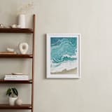"Incoming Tide" - Art Print in Turquoise by Paula Pecevich - In a Room