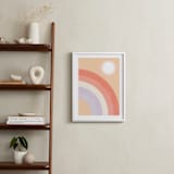 "Double Rainbow with Moon and Sun II" - Art Print in Sun by Emanuela Carratoni - In a Room