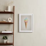 "Rainbow Ice Cream" - Art Print in Sherbet by Paola Benenati - In a Room